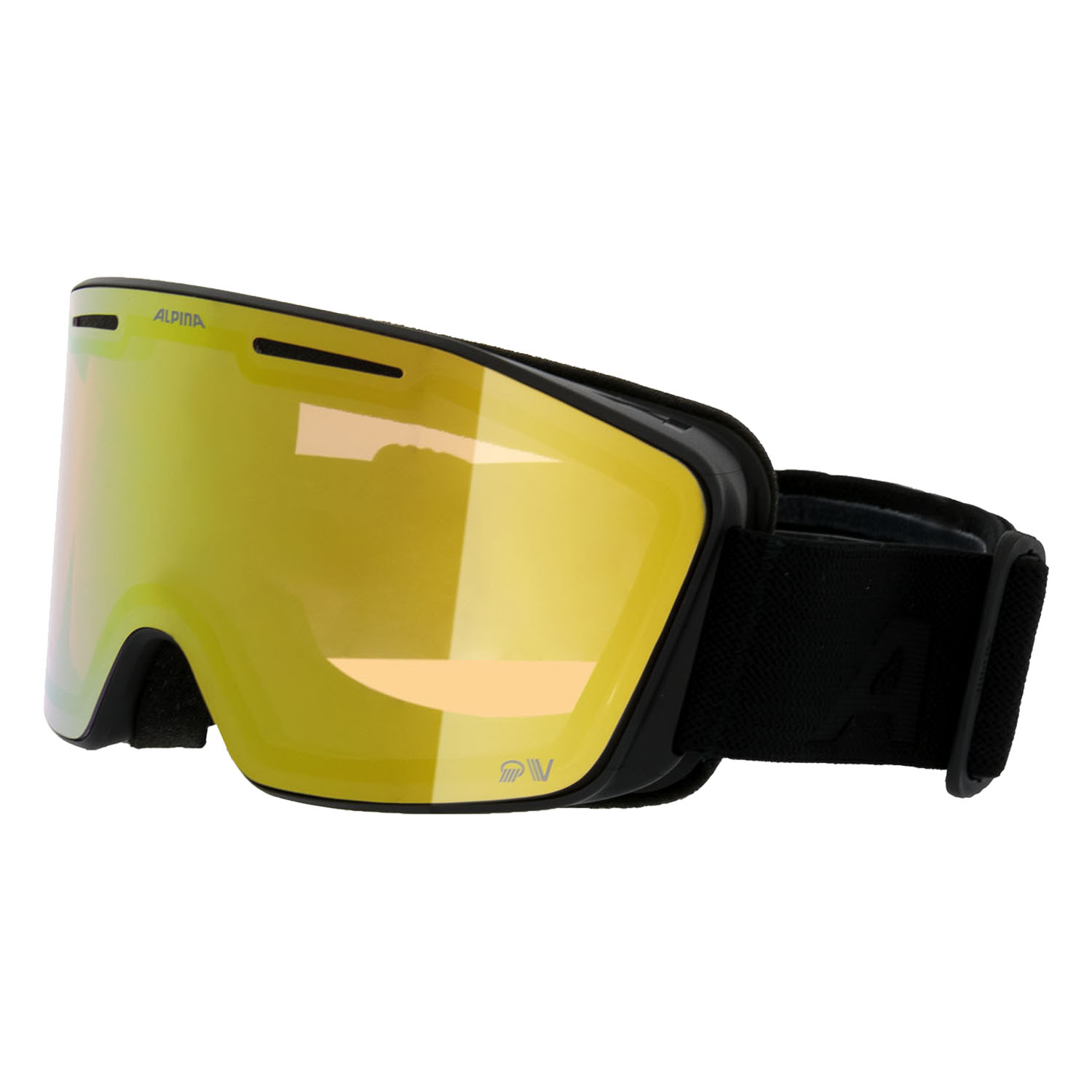 Очки Горнолыжные Alpina Nendaz Qv Black Matt/Qv Gold S2 (Б/Р)