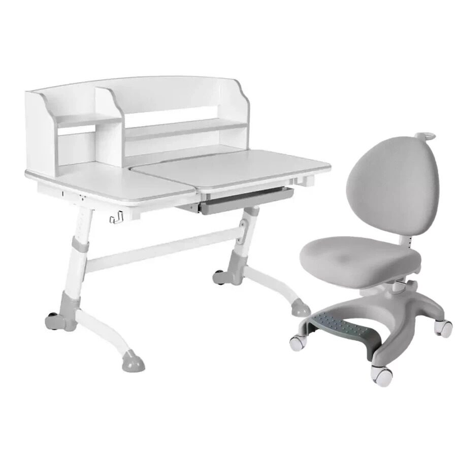 

Комплект FunDesk парта Amare II Grey и кресло Cielo Grey 515464222408, Серый