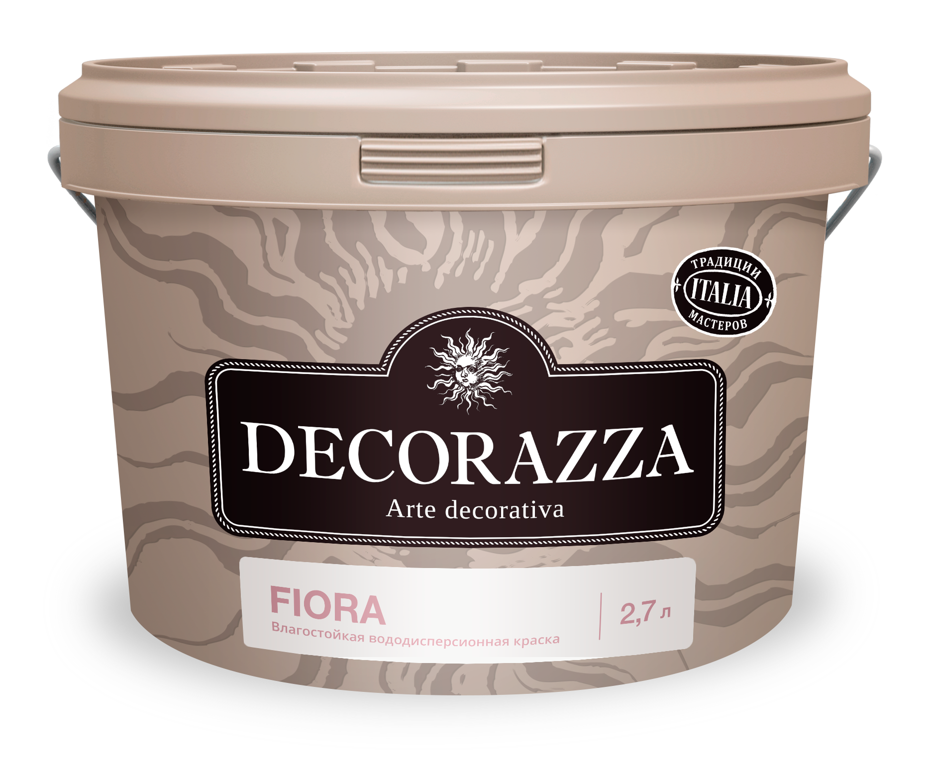 Краска для стен и потолков Decorazza Fiora, База А, белая 3,8 кг / 2,7 л