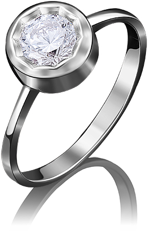 

Кольцо помолвочное из золота с фианитом р. 19 PLATINA jewelry 01-4874-00-501-1120-38, 01-4874-00-501-1120-38