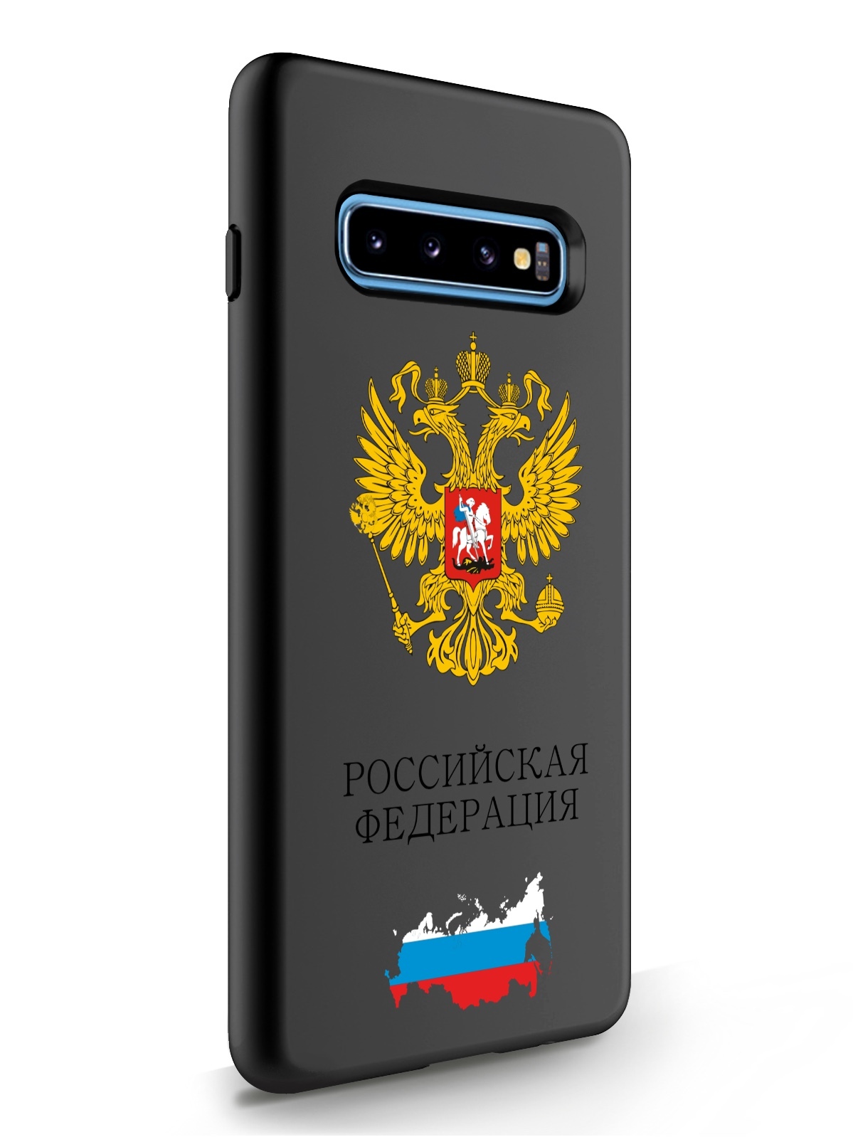 фото Чехол signumcase для samsung galaxy s10 plus герб россии черный