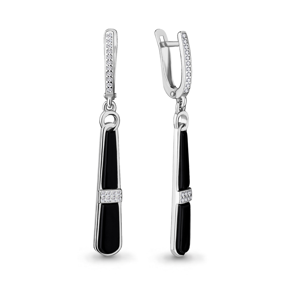 

Серьги из серебра с фианитом Aquamarine 46908А_925_р, 46908А_925_р