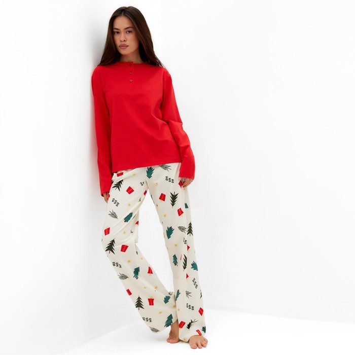 

Пижама женская KAFTAN П00000560 красная 44-46, Красный, П00000560