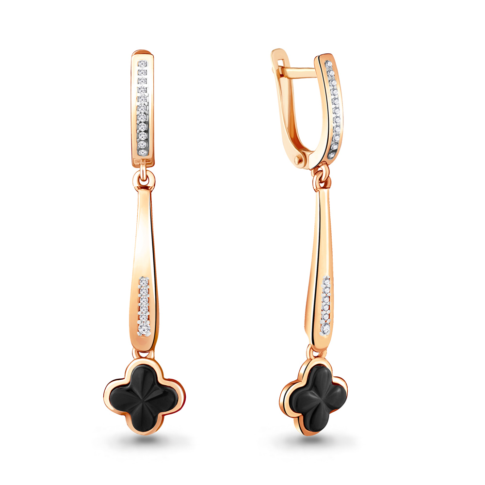 

Серьги из серебра с фианитом Aquamarine 46910А_925_з, 46910А_925_з