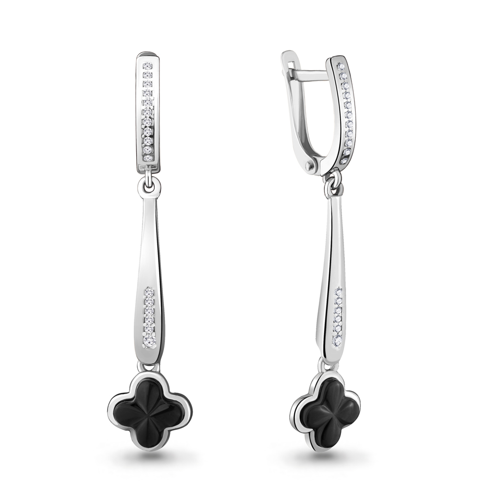 

Серьги из серебра с фианитом Aquamarine 46910А_925_р, 46910А_925_р