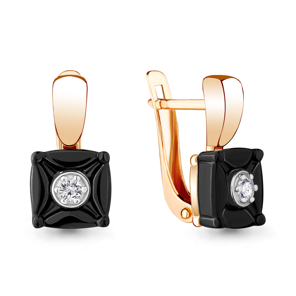 

Серьги из серебра с фианитом Aquamarine 46916А_925_з, 46916А_925_з