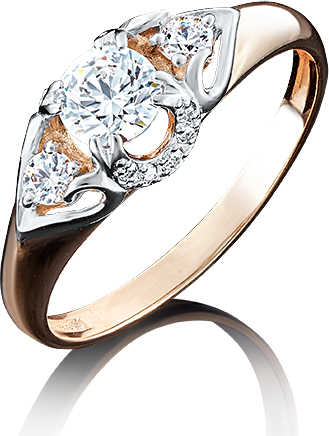 

Кольцо из красного золота р. , PLATINA jewelry 01-4929-00-501-1110-38, фианит, 01-4929-00-501-1110-38