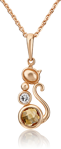 

Кулон из красного золота PLATINA jewelry 03-3082-00-282-1110-57, топаз/цитрин, 03-3082-00-282-1110-57