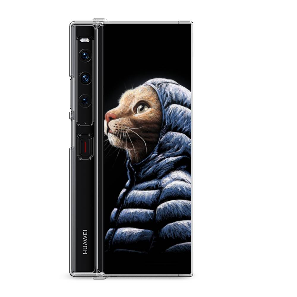

Силиконовый чехол "Кот в капюшоне" на Huawei Mate Xs 2 / Хуавеи Мате Xs 2