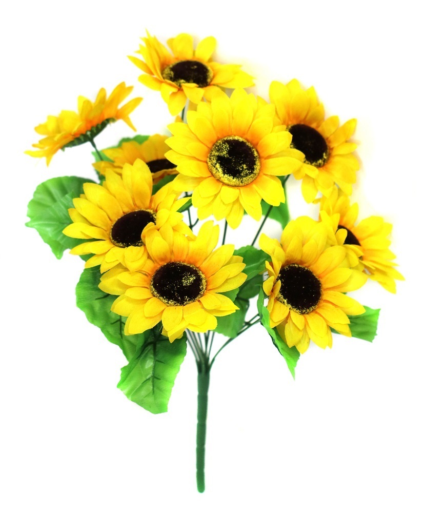 

Искусственные цветы Подсолнухи (букет), Желтый;зеленый, 5623