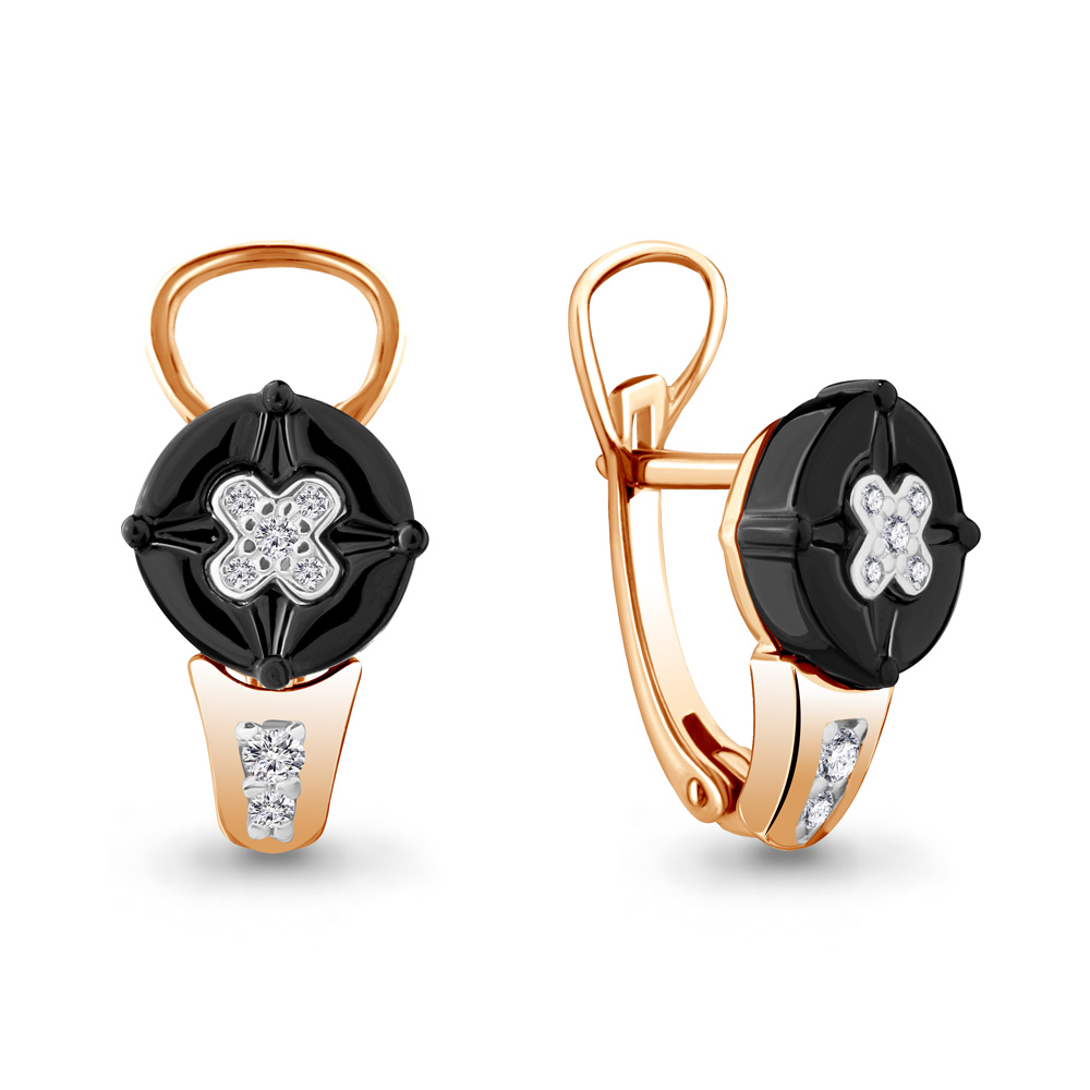 

Серьги из серебра с фианитом Aquamarine 46917А_925_з, 46917А_925_з