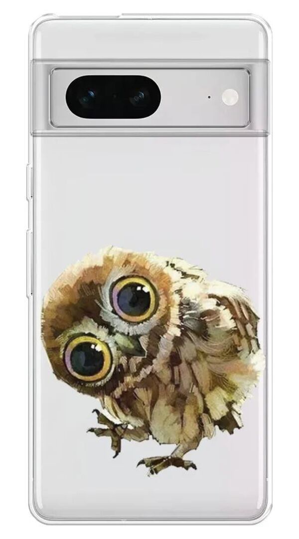 

Чехол Awog на Google Pixel 7 "Любопытный совенок", Разноцветный