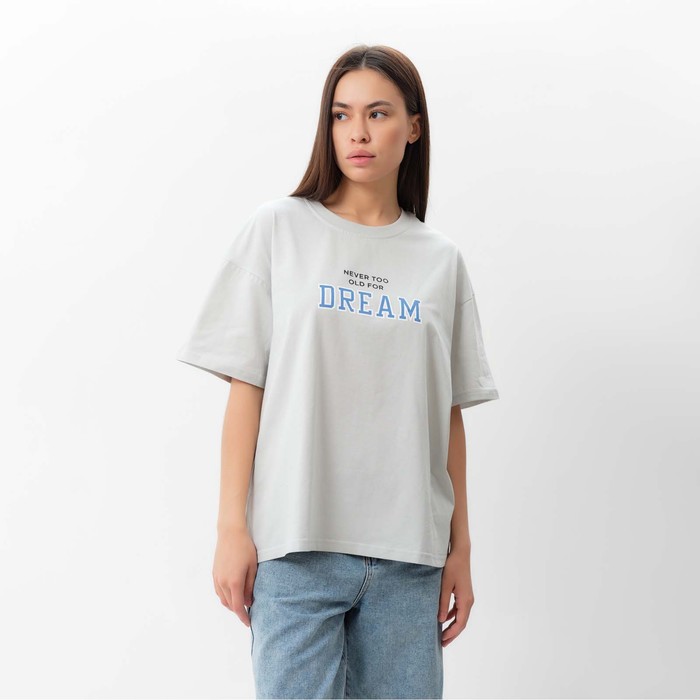 

Футболка женская MIST Р00015390 серая 40-42, Серый, Р00015390-1