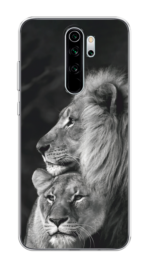 

Чехол на Xiaomi Redmi Note 8 Pro "Львиная пара", Черный;серый;белый, 36650-1