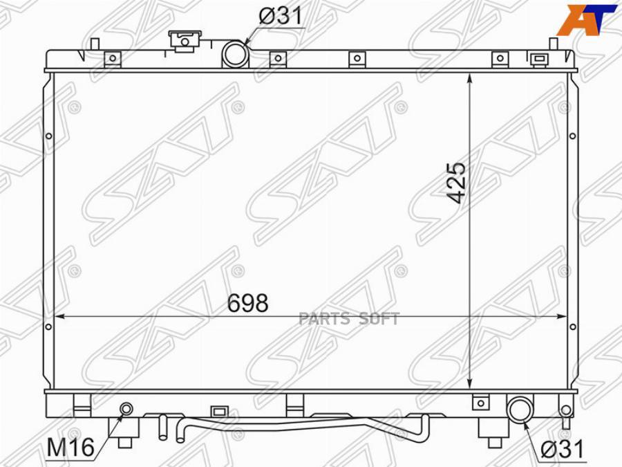 

SAT Радиатор TOYOTA IPSUM/NADIA/GAIA/PICNIC 96-01