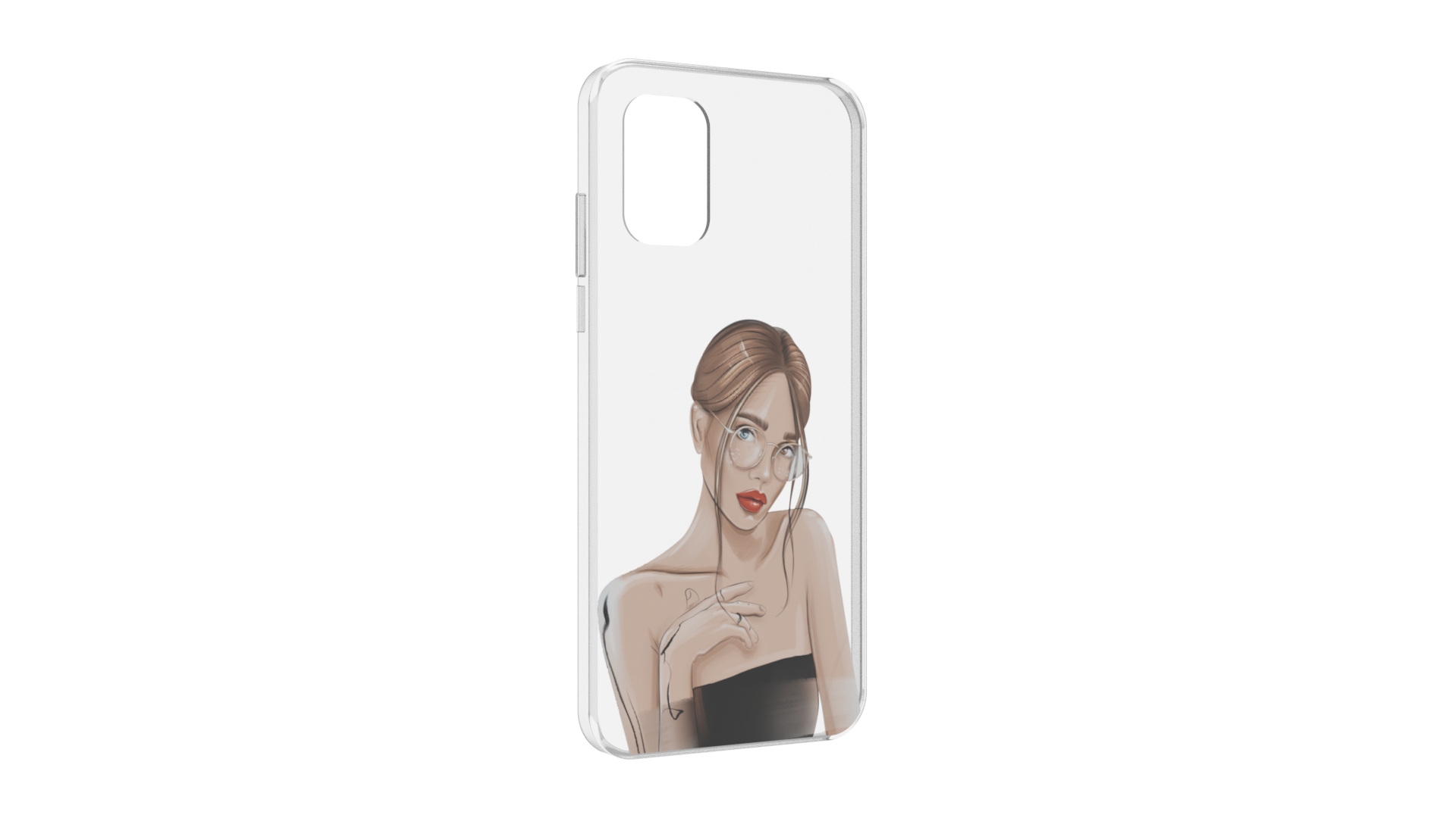 Чехол MyPads девушка-в-очках-с-красивыми-глазами женский для Nokia G21