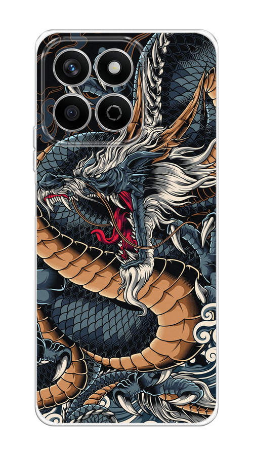 

Чехол на Honor X7c Japanese Dragon, Коричневый;черный;синий, 6125250-1