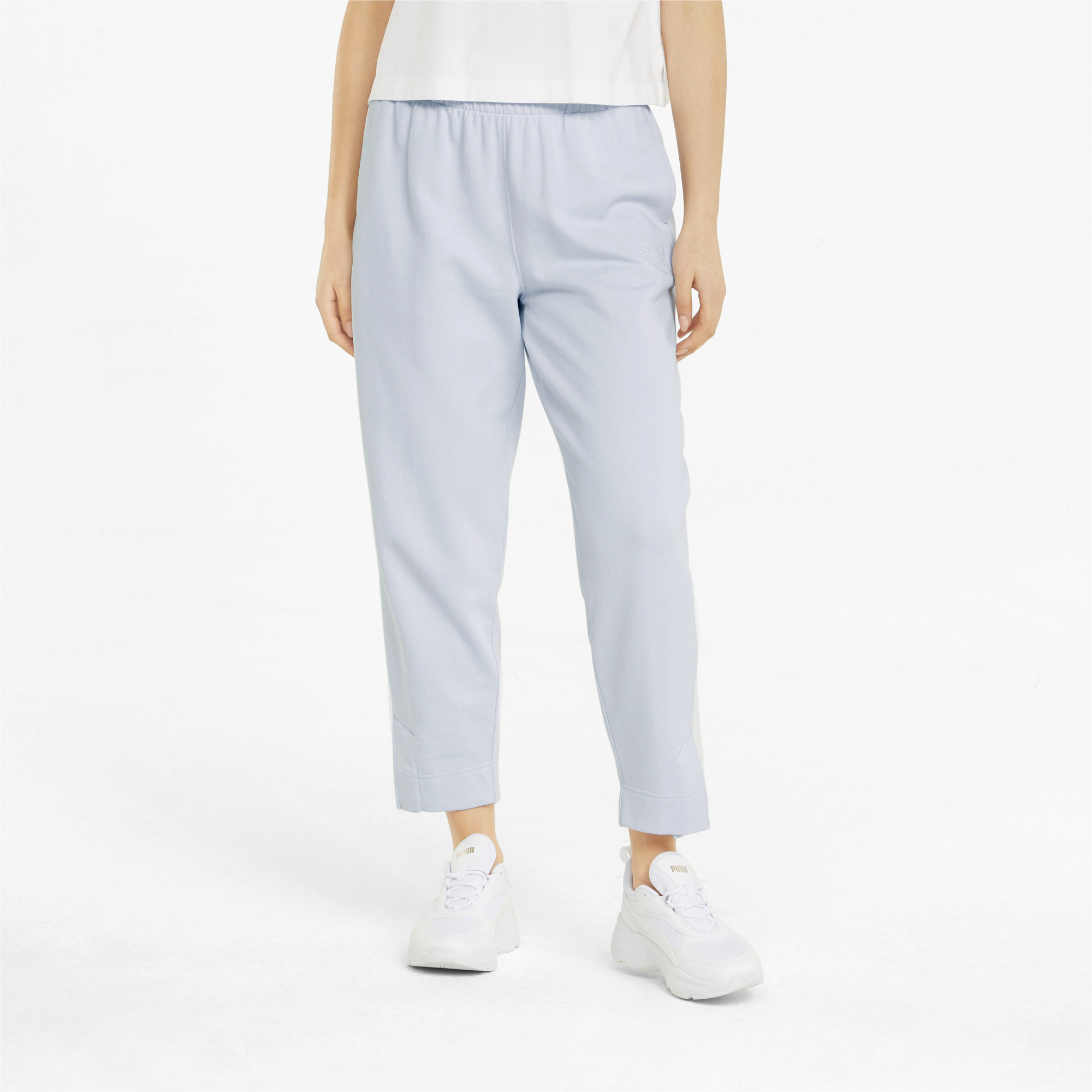 фото Спортивные брюки женский puma her high-waist pants track голубой 2xs