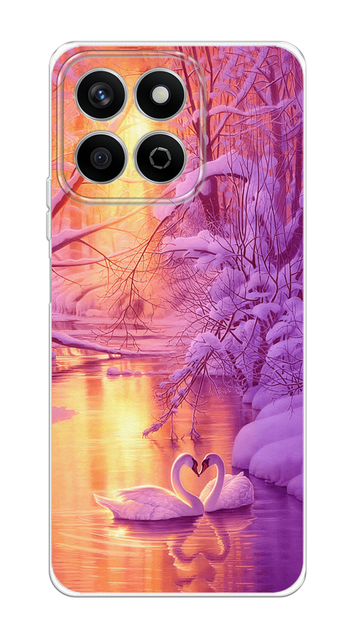 

Чехол на Honor X7c Зима 1, Фиолетовый;желтый, 6125250-1