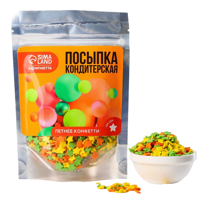 Посыпка микс фигурная и жемчуг Летнее конфети, 50 г.