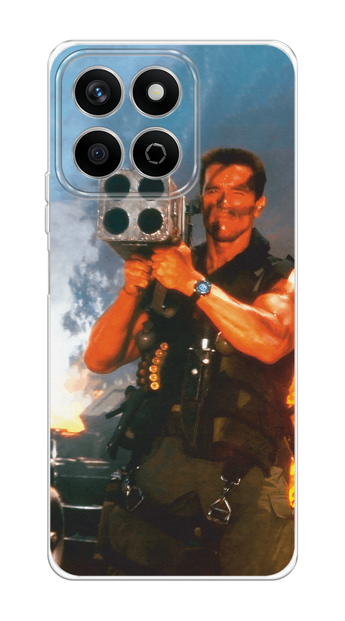 

Чехол на Honor X7c Арнольд Шварцнеггер с базукой, Голубой;коричневый, 6125250-1