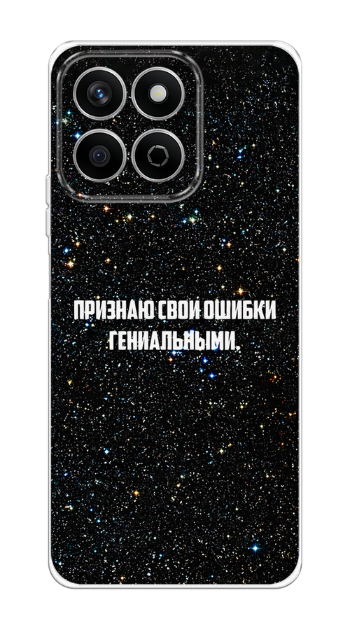 

Чехол на Honor X7c Признаю свои ошибки гениальными, Черный;белый, 6125250-1