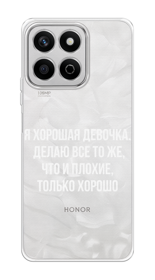 

Чехол на Honor X7c Хорошая девочка, Серебристый, 6125250-1