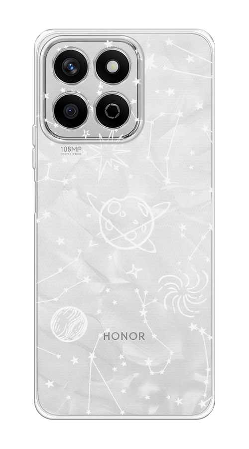

Чехол на Honor X7c Планеты в космосе, Белый, 6125250-1