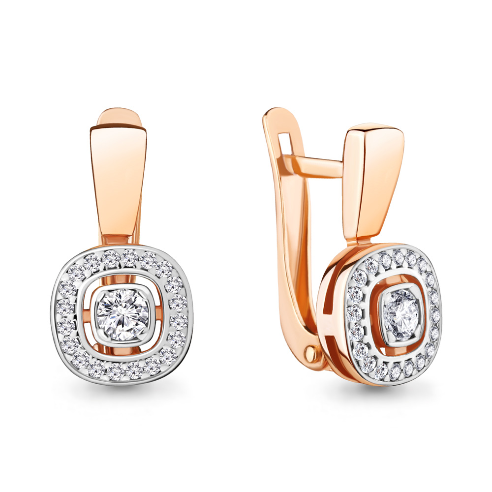 

Серьги из серебра с фианитом Aquamarine 46924А_925_з, 46924А_925_з