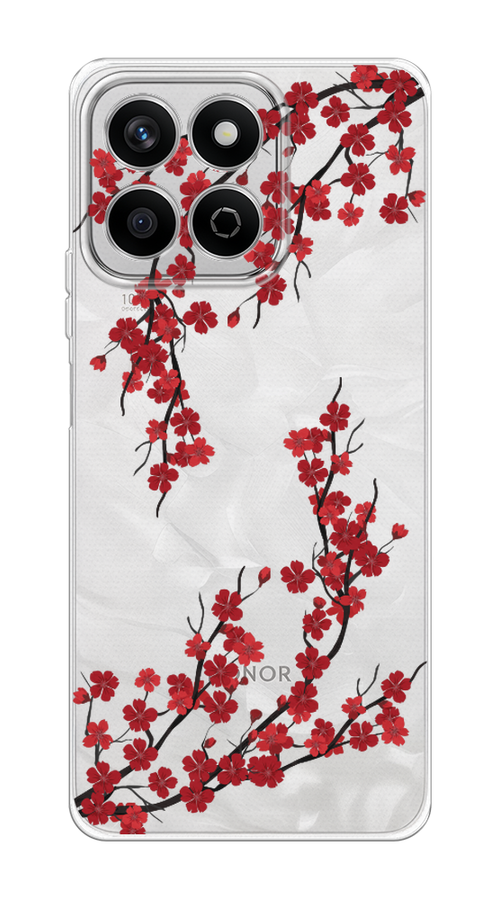

Чехол на Honor X7c Красная сакура, Красный;черный, 6125250-1