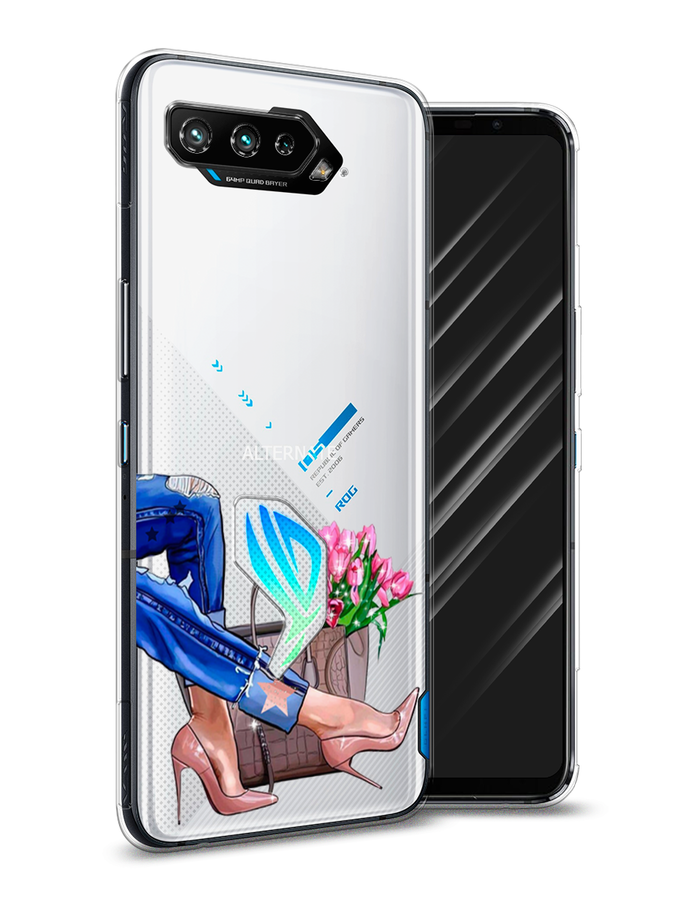 

Чехол Awog на Asus ROG Phone 5S "Каблучки", Голубой;коричневый;розовый, 44550-7