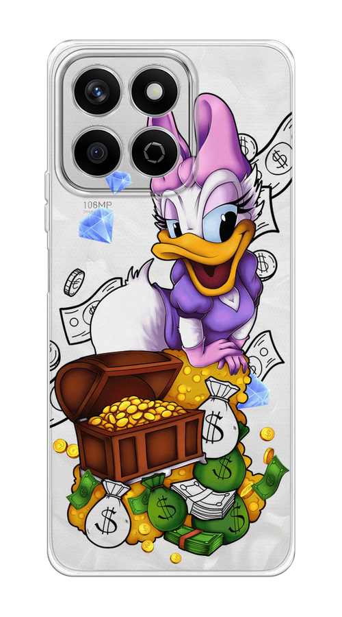 

Чехол на Honor X7c Rich Daisy Duck, Коричневый;белый;фиолетовый, 6125250-1