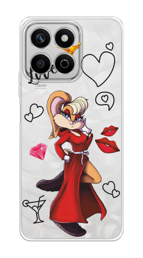 

Чехол на Honor X7c Rich Lola Bunny, Красный;бежевый;оранжевый, 6125250-1
