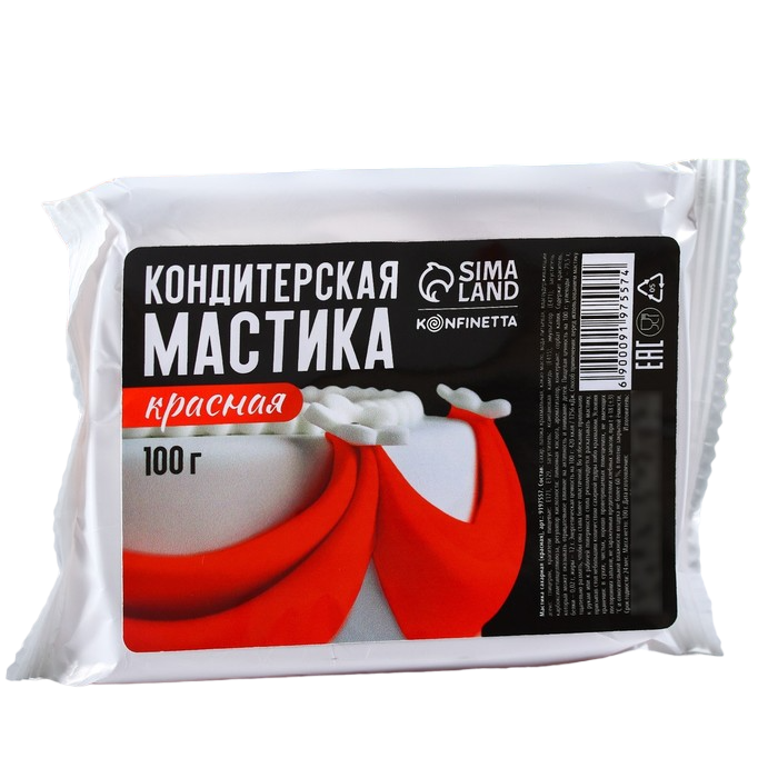 Кондитерская мастика Красная, 100 г.