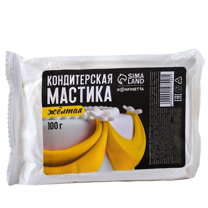 Кондитерская мастика Желтая, 100 г.