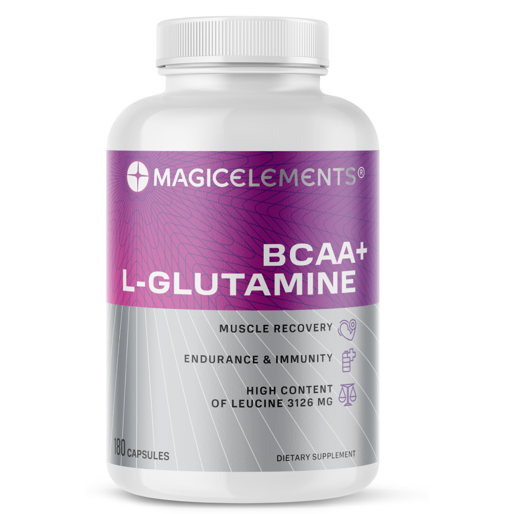 Аминокислоты BCAA + L-Glutamine БЦАА Magic Elements 180 капсул