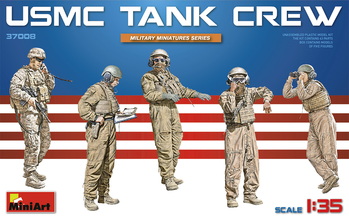 

Сборная модель MiniArt 1/35 Танковый экипаж корпуса морской пехоты США 37008
