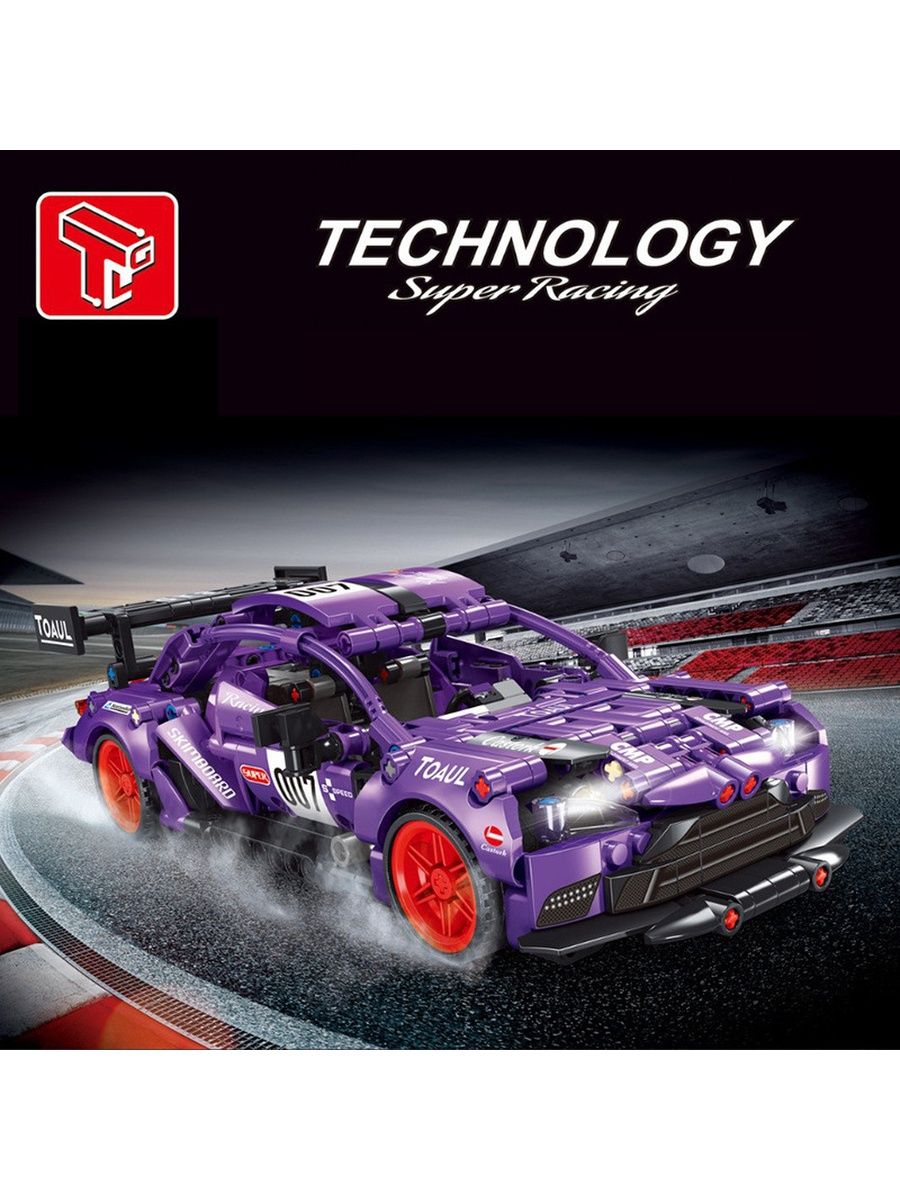 Конструктор машина гоночная, 595 деталей, Technology, T3025