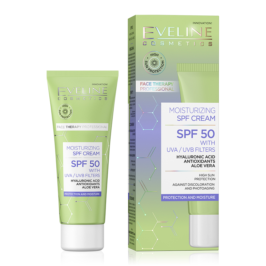 Крем для лица Eveline увлажняющий SPF-50 30 мл