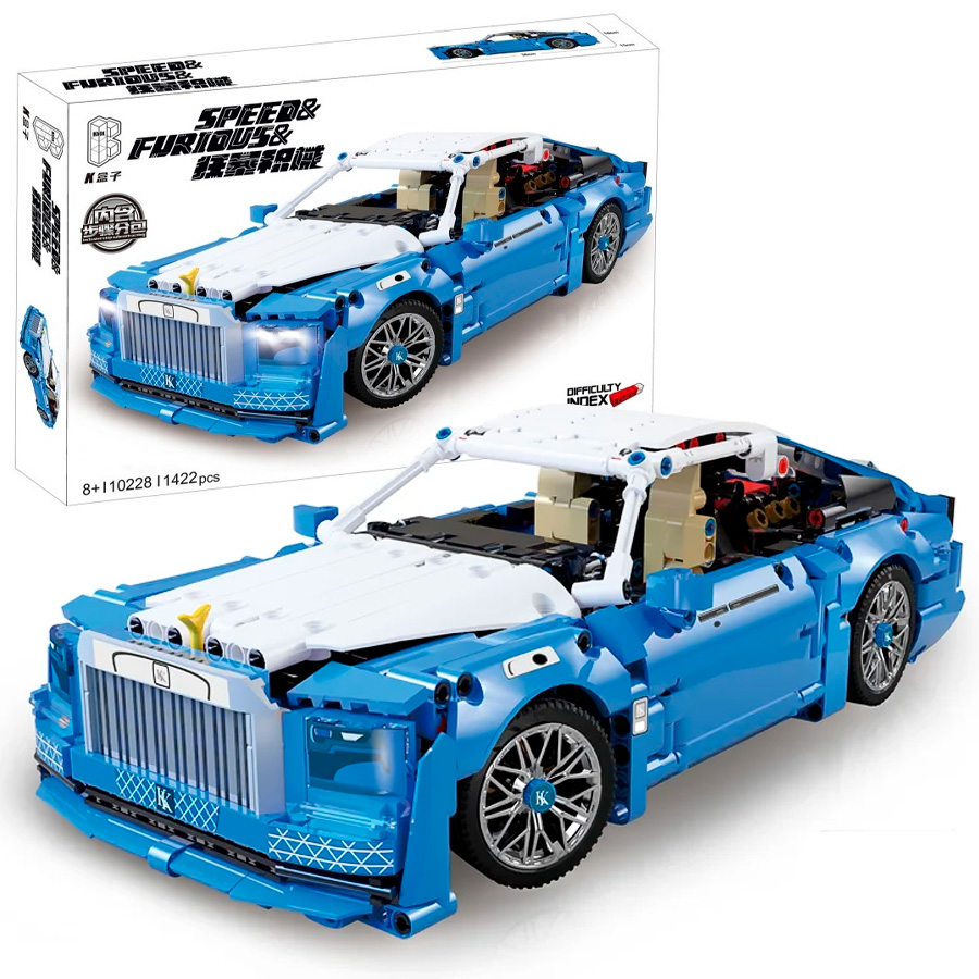 

Конструктор Kbox 10228 Спорткар RollsRoyce Wraith, Техник, Speed & Furious, 1422 детали