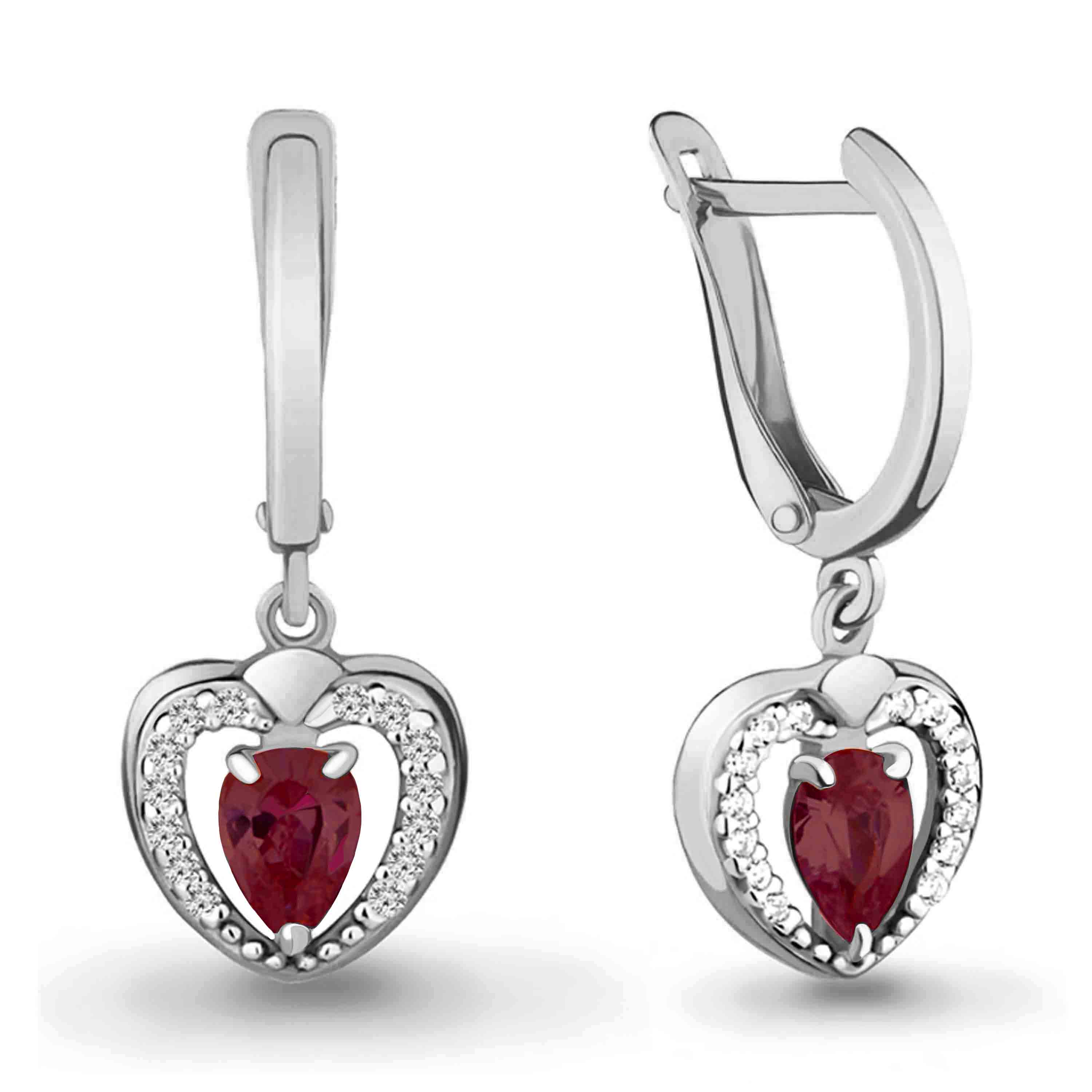 

Серьги из серебра с фианитом Aquamarine 46930101В_925_р, 46930101В_925_р