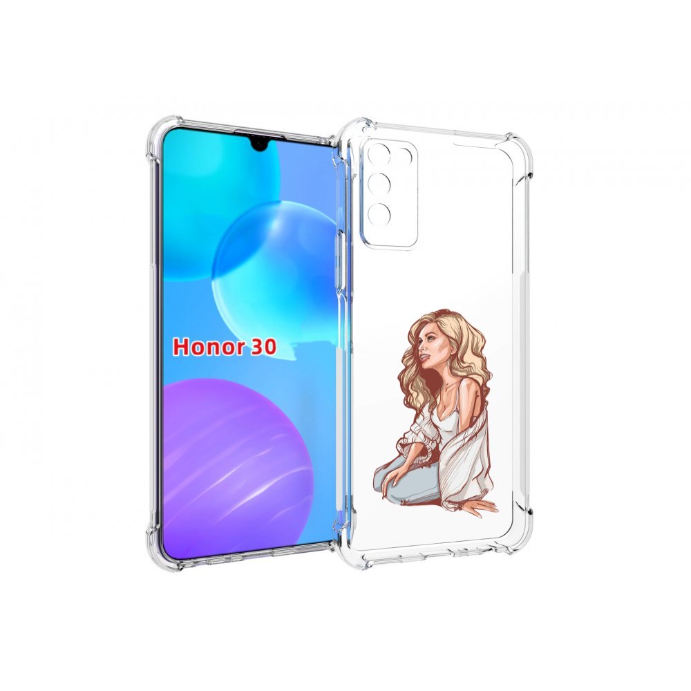 

Чехол MyPads красивая-девушка-в-белом женский для Huawei Honor 30 Lite, Tocco