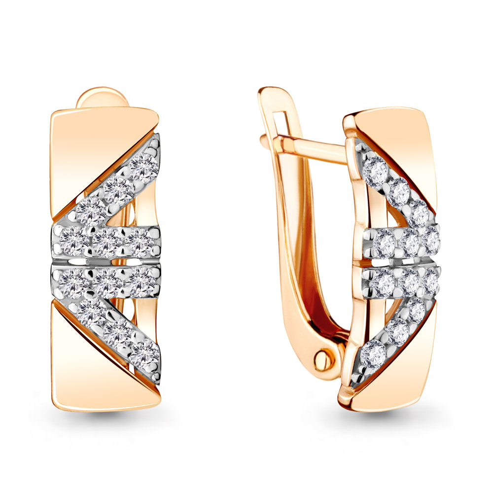 

Серьги из серебра с фианитом Aquamarine 46934А_925_з, 46934А_925_з