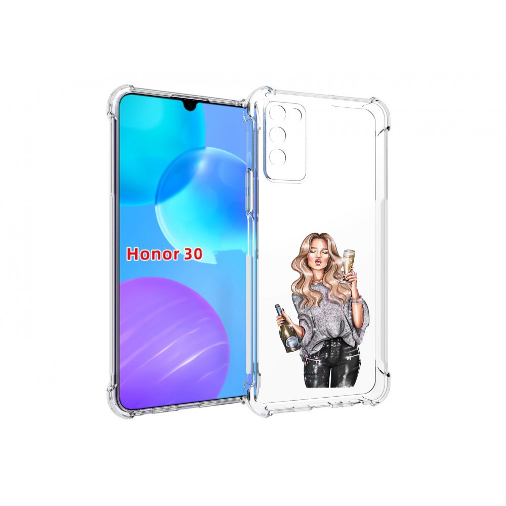 

Чехол MyPads красивая-любительница-шампанского женский для Huawei Honor 30 Lite, Tocco