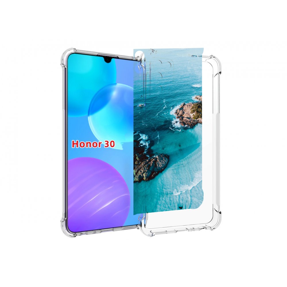 

Чехол MyPads красивый голубой залив для Huawei Honor 30 Lite, Tocco