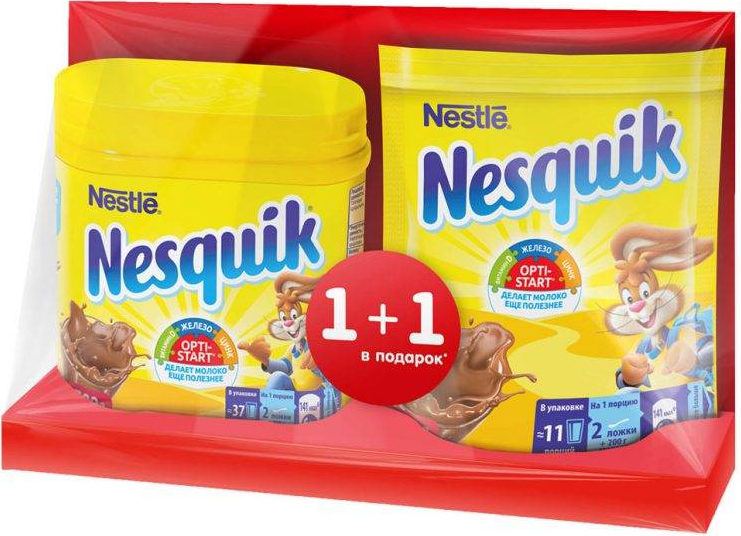 

Какао-напиток Nesquik быстрорастворимый обогащенный 500 г + 150 г в подарок