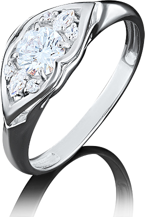 

Кольцо из белого золота р. 19 PLATINA jewelry 01-4944-00-501-1120-38, фианит, 01-4944-00-501-1120-38