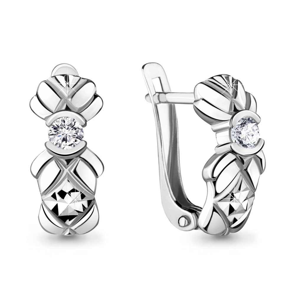 

Серьги из серебра с фианитом Aquamarine 46940А_925_р, 46940А_925_р