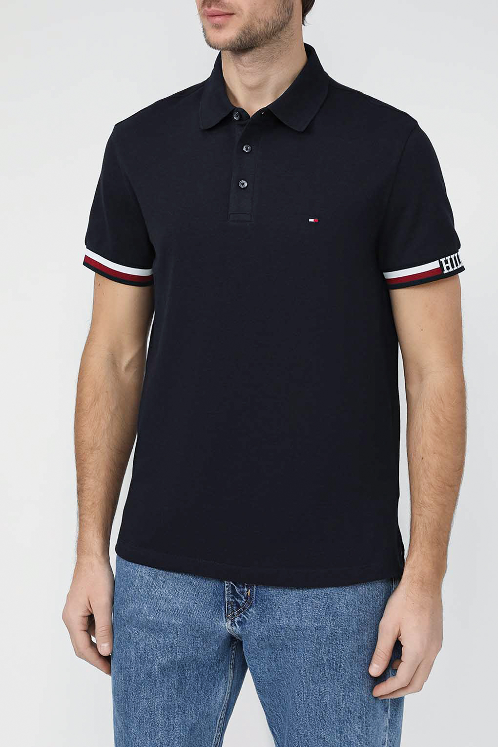 

Футболка мужская Tommy Hilfiger MW0MW33585 синяя XL, Синий, MW0MW33585