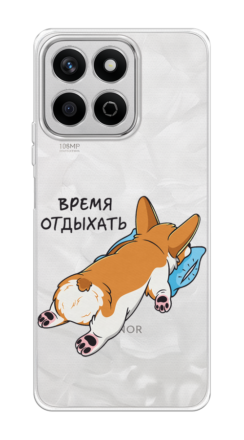 

Чехол на Honor X7c Корги отдыхает, Черный;коричневый;голубой, 6125250-1